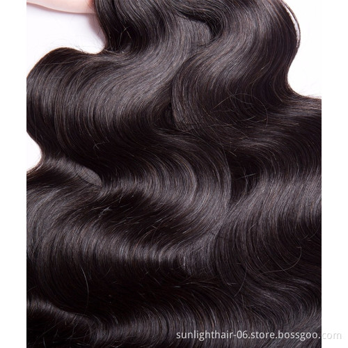 Sunlight Remy Human Hair 13X4 lace frontal straight hair body wave hair closure 4x4 lace frontal